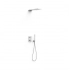 Tres Therm-Box zestaw prysznicowy termostatyczny podtynkowy deszczownica 16x55 cm chrom 20225055