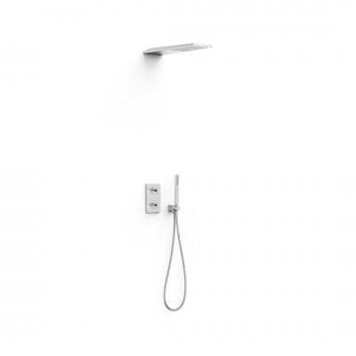Tres Therm-Box zestaw prysznicowy termostatyczny podtynkowy deszczownica 16x55 cm chrom 21125005