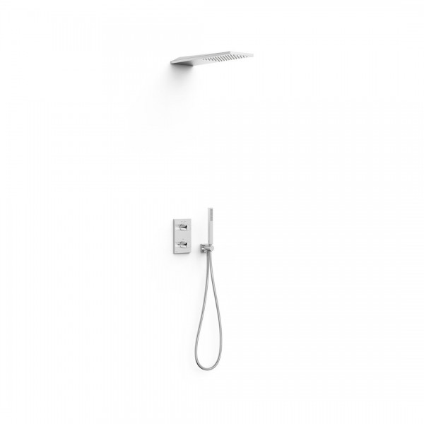 Tres Therm-Box zestaw prysznicowy termostatyczny podtynkowy deszczownica 16x55 cm chrom 21125005