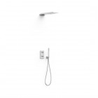 Tres Therm-Box zestaw prysznicowy termostatyczny podtynkowy deszczownica 16x55 cm chrom 21125005