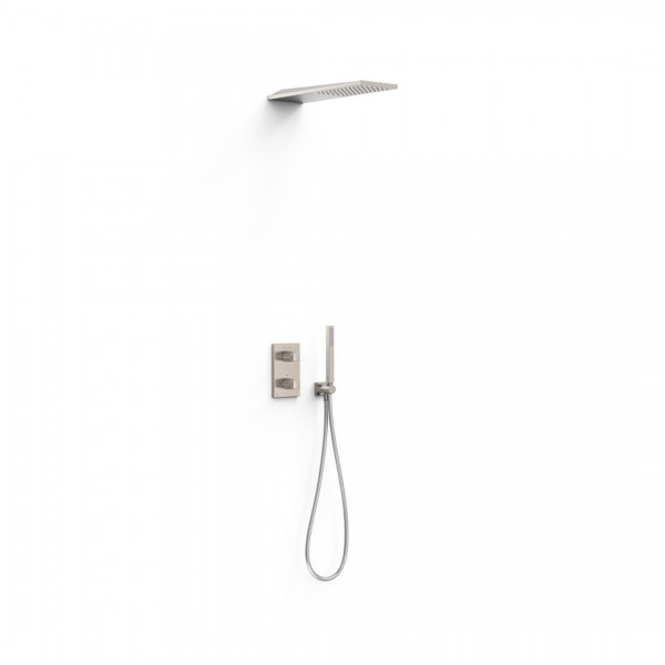 Tres Therm-Box zestaw prysznicowy termostatyczny podtynkowy deszczownica 16x55 cm stal 21125005AC