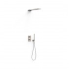 Tres Therm-Box zestaw prysznicowy termostatyczny podtynkowy deszczownica 16x55 cm stal 21125005AC