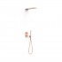 Tres Therm-Box zestaw prysznicowy termostatyczny podtynkowy deszczownica 16x55 cm złoto różowe mat 21125005OPM