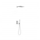 Tres Therm-Box zestaw prysznicowy termostatyczny podtynkowy deszczownica 30 cm biały mat 00625004BM
