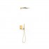 Tres Therm-Box zestaw prysznicowy termostatyczny podtynkowy deszczownica 30 cm złoty połysk 00625004OR
