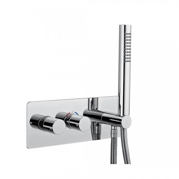 Giulini Giovanni Futuro zestaw prysznicowy podtynkowy termostatyczny czarny mat 8278/CZAR