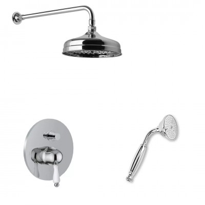 Giulini Giovanni Harmony kompletny zestaw prysznicowy stare złoto z uchwytem Swarovski przezroczysty 95ZES20BR/S