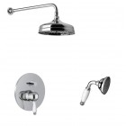 Giulini Giovanni Parigi kompletny zestaw prysznicowy deszczownica + słuchawka retro złoty 95ZES20ZL