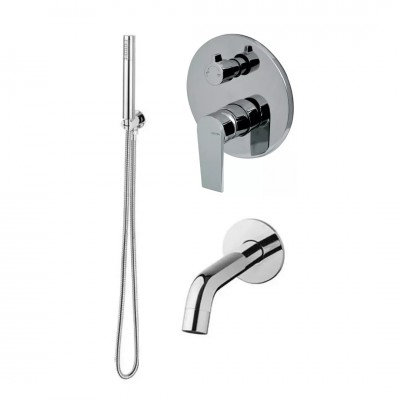 Vema Timea zestaw wannowy podtynkowy wylewka 17 cm chrom TIMWYL17