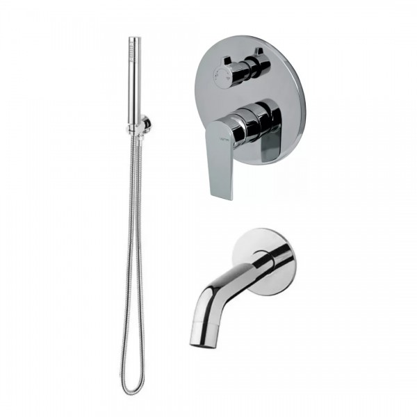 Vema Timea zestaw wannowy podtynkowy wylewka 17 cm chrom TIMWYL17