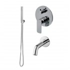 Vema Slate zestaw wannowy podtynkowy wylewka 17 cm chrom SLAWYL17