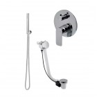 Vema Slate zestaw wannowy podtynkowy przelew 55 cm chrom SLAPRZ55