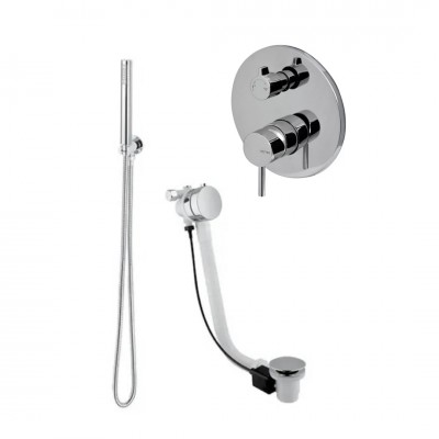 Vema Maira zestaw wannowy podtynkowy przelew 55 cm chrom MAIPRZ55