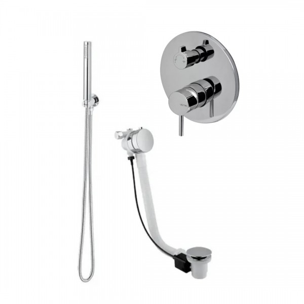 Vema Maira zestaw wannowy podtynkowy przelew 55 cm chrom MAIPRZ55