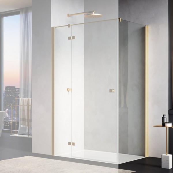Sanswiss Annea ścianka prysznicowa 70 cm boczna do drzwi złoto szczotkowane ANT107001307