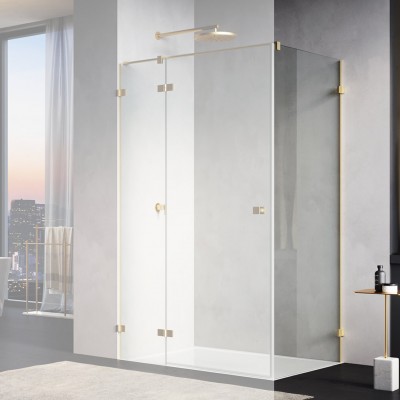 Ronal Annea ścianka prysznicowa 70 cm boczna do drzwi złoto szczotkowane ANTW107001307