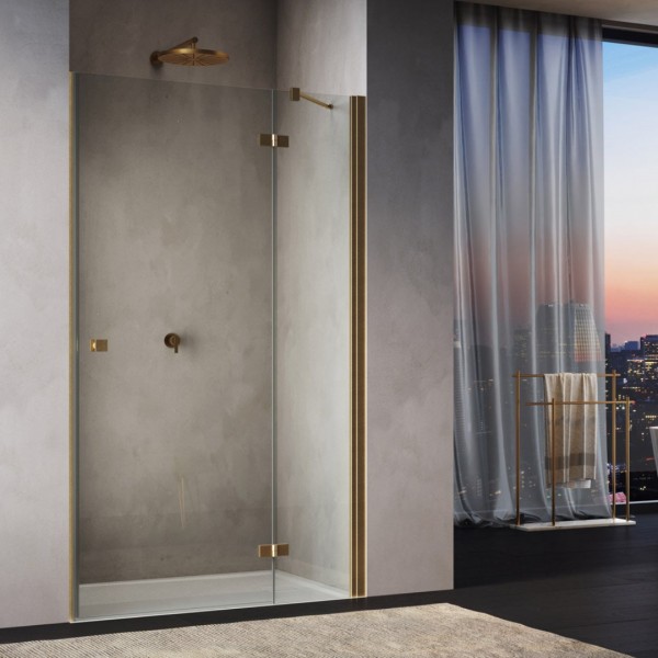 Ronal Annea drzwi prysznicowe 75 cm prawe złoto szczotkowane AN13D00751307