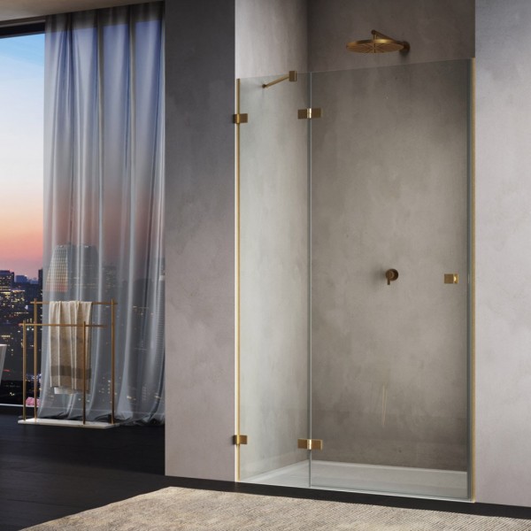 Ronal Annea drzwi prysznicowe 75 cm lewe złoto szczotkowane AN13WG07501307