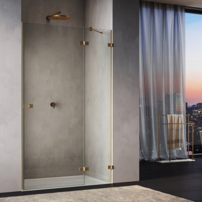 Sanswiss Annea drzwi prysznicowe 75 cm prawe złoto szczotkowane AN13WD07501307