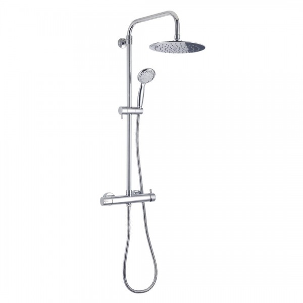 Gedy Zestaw prysznicowy z deszczownicą 22,5 cm ścienny chrom GYSC10250
