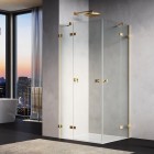 Ronal Annea kabina prysznicowa kwadratowa 75 cm złoto szczotkowane 66007