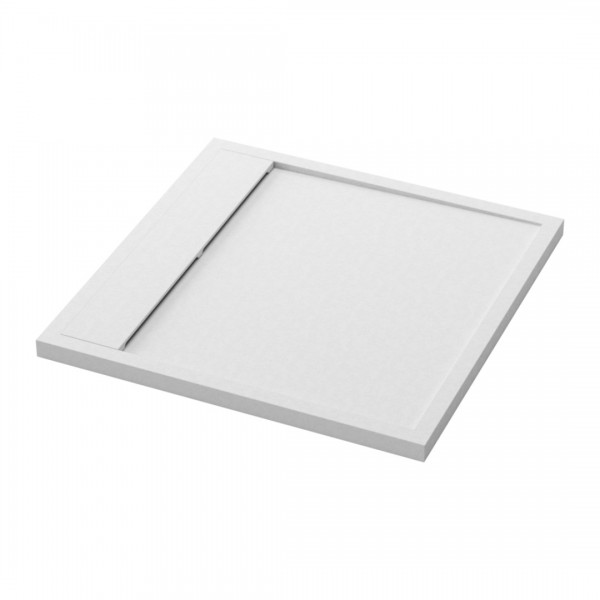 Ronal Rug brodzik kwadratowy 80x80 cm kompozytowy biały mat W30Q08009