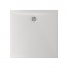 Ronal Air brodzik kwadratowy 80x80 cm konglomeratowy biały mat W37Q08009