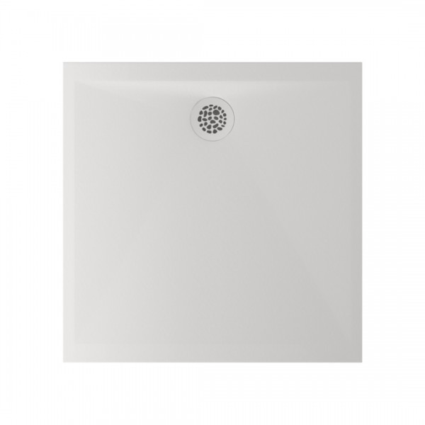 Ronal Air brodzik kwadratowy 80x80 cm konglomeratowy biały mat W37Q08009