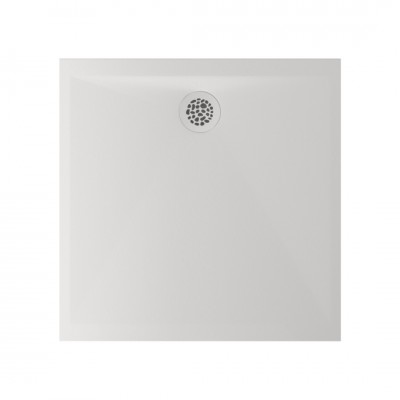 Ronal Air brodzik kwadratowy 80x80 cm konglomeratowy biały mat W37Q08009