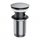 Omnires korek do umywalki z przelewem klik klak okrągły nikiel A706NI