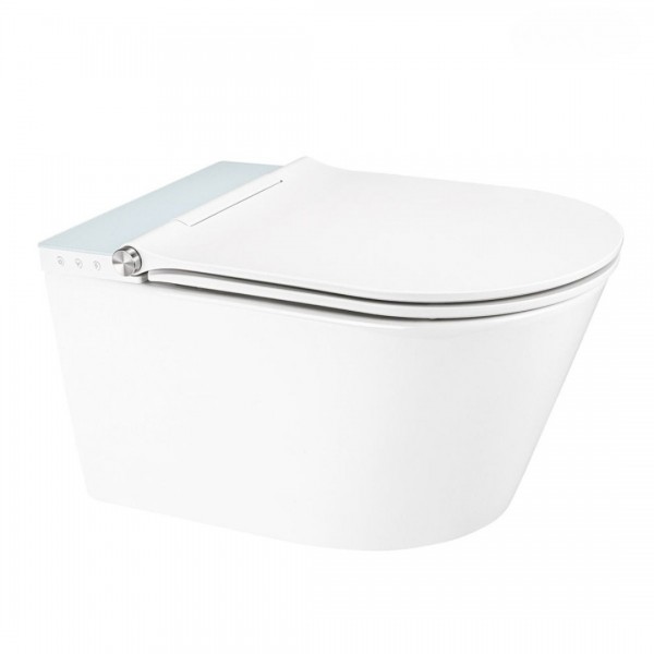 Oltens SmartFrisk miska WC wisząca myjąca z powłoką SmartClean z deską biała 42038000