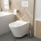 Oltens SmartFrisk miska WC wisząca myjąca z powłoką SmartClean z deską biała 42038000