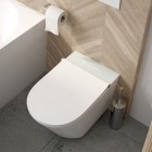 Oltens SmartFrisk miska WC wisząca myjąca z powłoką SmartClean z deską biała 42038000