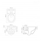 Oltens SmartFrisk miska WC wisząca myjąca z powłoką SmartClean z deską biała 42038000