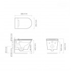 Oltens SmartFrisk miska WC wisząca myjąca z powłoką SmartClean z deską biała 42038000