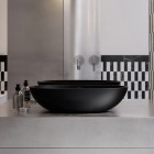 Omnires Shell M+ umywalka nablatowa 60x35 cm czarny lava SHELLUNBLV