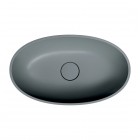 Omnires Shell M+ umywalka nablatowa 60x35 cm popielaty szary SHELLUNAG