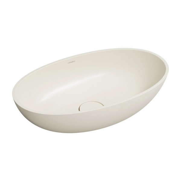 Omnires Shell M+ umywalka nablatowa 60x35 cm biały piaskowy mat SHELLUNWS