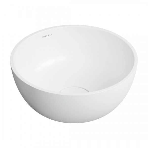 Omnires Shell M+ umywalka nablatowa okrągła 35 cm biały mat SHELL350UNBM