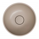 Omnires Shell M+ umywalka nablatowa okrągła 35 cm beżowy mat SHELL350UNDB
