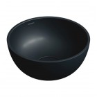 Omnires Shell M+ umywalka nablatowa okrągła 35 cm czarny lava mat SHELL350UNBLV