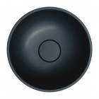 Omnires Shell M+ umywalka nablatowa okrągła 35 cm czarny lava mat SHELL350UNBLV