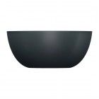 Omnires Shell M+ umywalka nablatowa okrągła 35 cm czarny lava mat SHELL350UNBLV