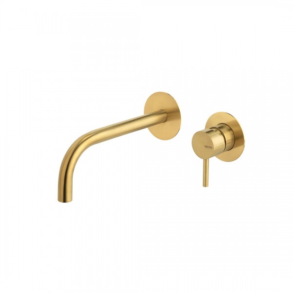 Vema Otago bateria umywalkowa podtynkowa wylewka 20,7 cm bez korka złoty szczotkowany V17050.AP.098