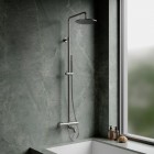 Omnires Y zestaw wannowy ścienny termostatyczny deszczownica 25 cm nikiel Y1234NI