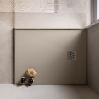 Ronal Dune brodzik kwadratowy 80x80 cm konglomeratowy len W32Q08015