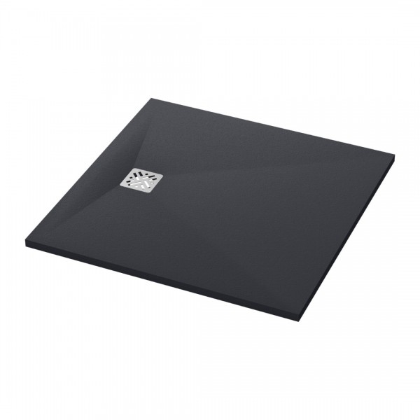 Ronal Dune brodzik kwadratowy 80x80 cm konglomeratowy antracyt W32Q08017