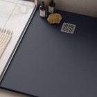 Ronal Dune brodzik kwadratowy 80x80 cm konglomeratowy antracyt W32Q08017