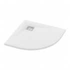 Ronal Dune brodzik półokrągły 80x80 cm konglomeratowy biały mat W32R5508009