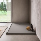 Ronal Dune brodzik prostokątny 90x70 cm konglomeratowy szary beton W32AS09007014